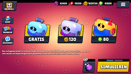 Boxsimulator für Brawl Stars