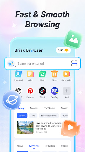 Brisk Browser: Fast & Private电脑版