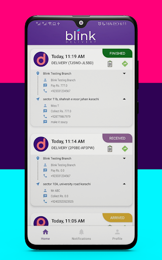 Blink Delivery پی سی