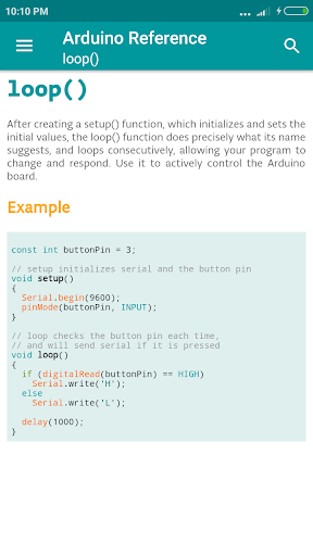 Arduino Language Reference পিসি