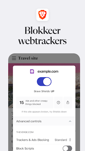 Brave privé-webbrowser