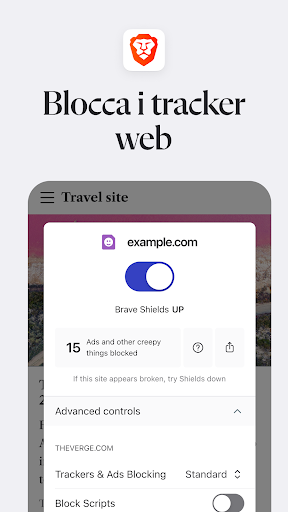 Brave Browser Web VPN Privato PC