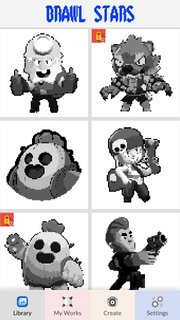 Brawl Stars Pixel Art Color