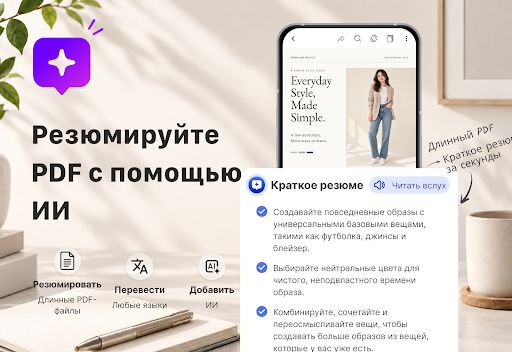 AI PDF Ридер и Редактор ПК