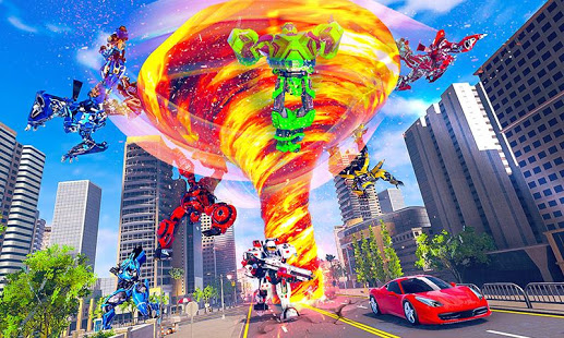 Tornado Herói jogos Carro Transform Robô Guerra para PC