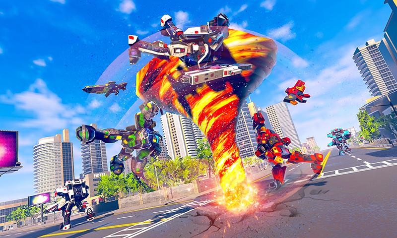 Tornado Robot Car Transform Hurricane Hero Fight PC