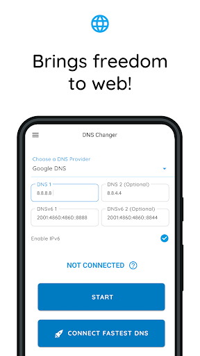 DNS Changer | Mobile Data & WiFi | IPv4 & IPv6