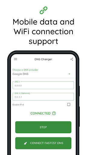 DNS Changer | Mobile Data & WiFi | IPv4 & IPv6