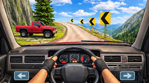 Montagne Voiture Conduite Jeu