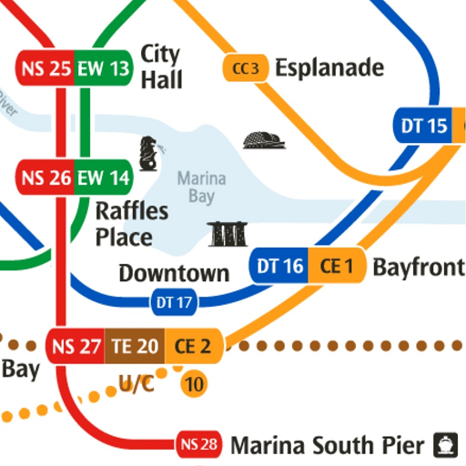 komputer Singapore MRT Map (Offline)