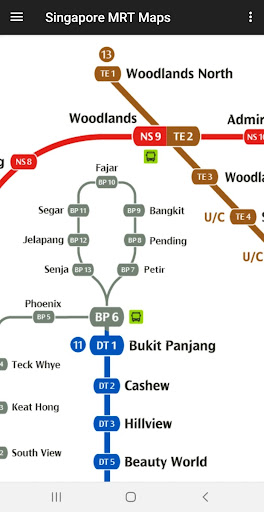 komputer Singapore MRT Map (Offline)