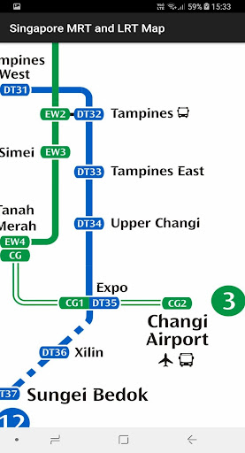 komputer Singapore MRT Map (Offline)