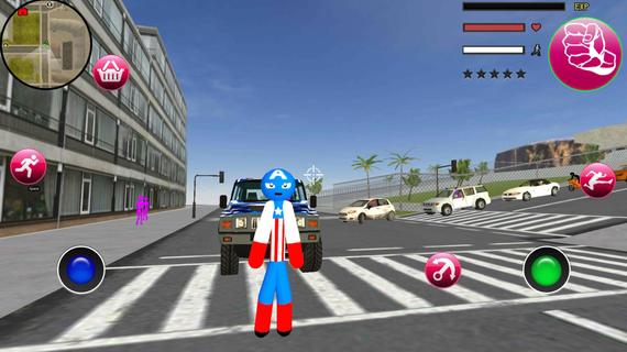 Us Capitain Stickman Rope Hero Gangstar Crime電腦版