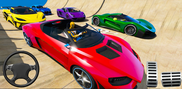 Superhero Car Stunts - Racing Car Games الحاسوب