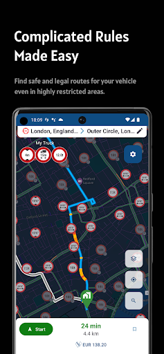 Vrachtwagen navigatie CargoT PC