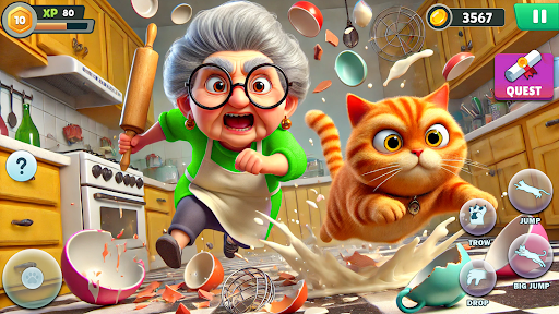 Angry Gran VS Naughty Cat Sim