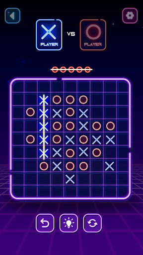 Download Tic Tac Toe 2 Player:Glow XOXO on PC with MEmu