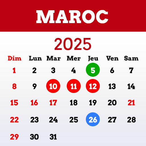 Maroc Calendrier 2025