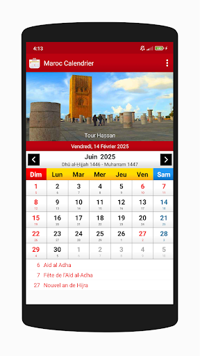 Maroc Calendrier 2025 PC