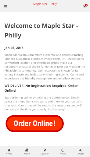 Maple Star - Philly Ordering