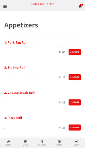 Maple Star - Philly Ordering