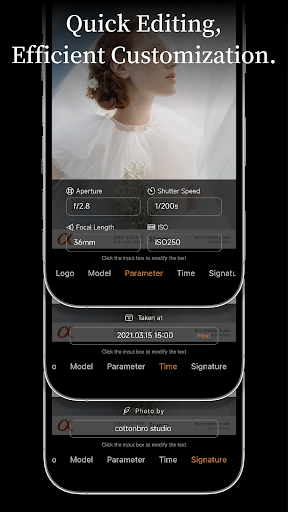 OneLine：กรอบ EXIF และลายน้ำ PC