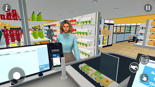 Supermarket Cashier Games 3D