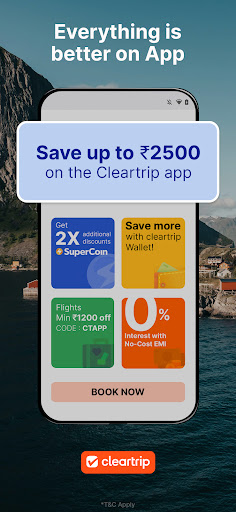 Cleartrip Hotels, Flights, Bus پی سی