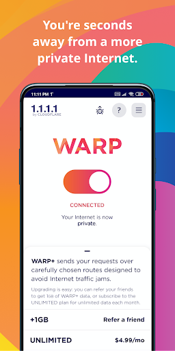 1.1.1.1 + WARP: Safer Internet الحاسوب