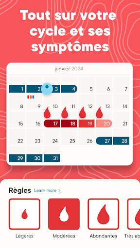 Calendrier des règles Clue PC