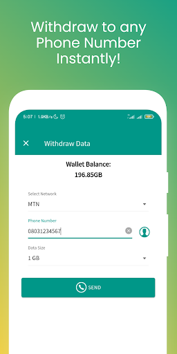 Vend: Earn 1GB Data Daily PC