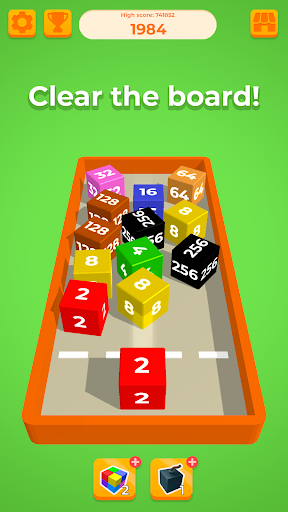 Chain Cube: juego de fusión 3D de 2048