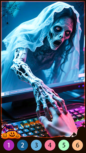 Dark Skeleton Color by number PC