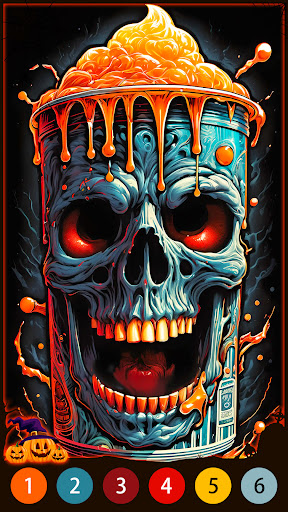 Dark Skeleton Color by number PC