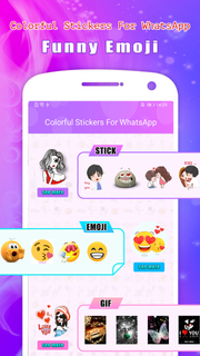 Colorful Stickers For WhatsApp-Funny Emoji電腦版