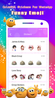 Colorful Stickers For WhatsApp-Funny Emoji PC