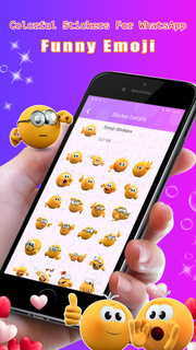 Colorful Stickers For WhatsApp-Funny Emoji