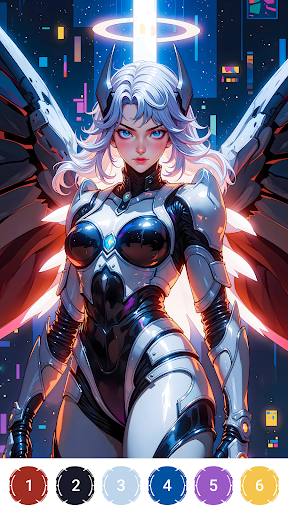 Cyber Anime Color by Numbers PC