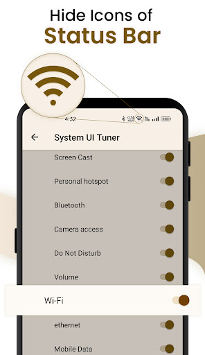 Statusbar Icon Hider Customize الحاسوب