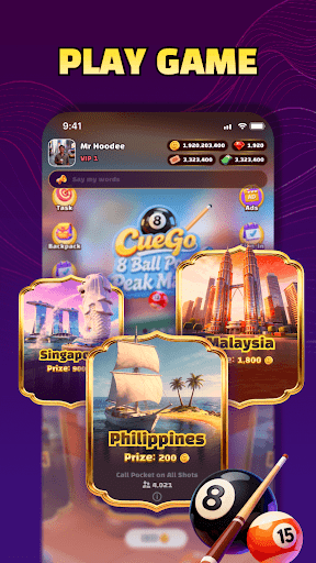 CueGo: 8 ball pool peak match电脑版