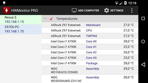 HWMonitor PRO پی سی
