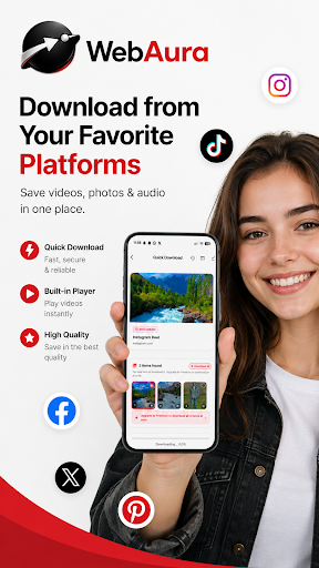 WebAura Browser & Downloader پی سی