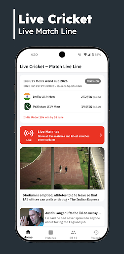 Live Cricket – Match Live Line پی سی