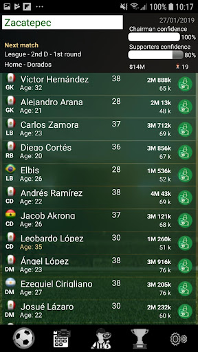 CyberFoot Football manager