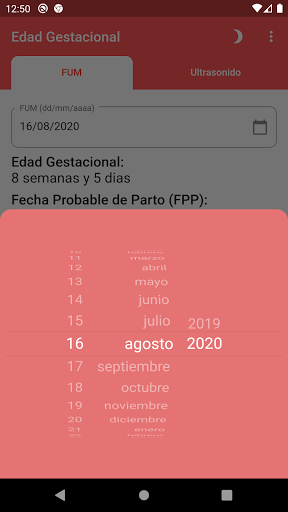 Edad Gestacional (del bebe) PC