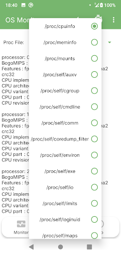 komputer OS Monitor: system manager