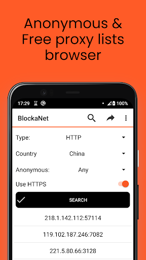 komputer BlockaNet — Proxy server list
