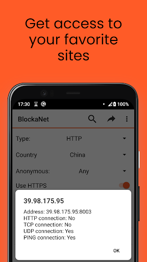 komputer BlockaNet — Proxy server list