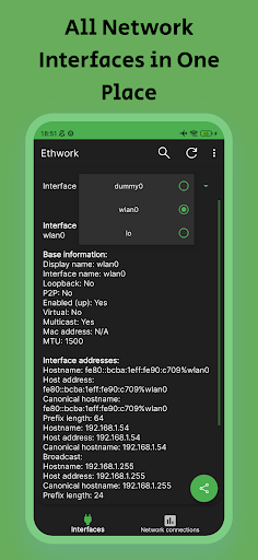Ethwork: Network interfaces PC