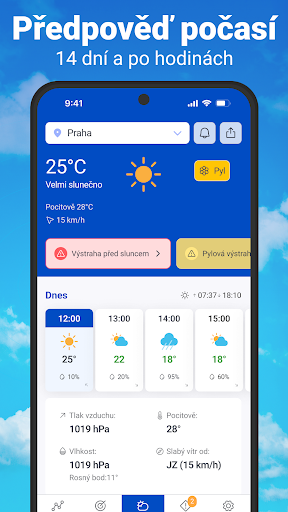 Počasí a radar - dešťový radar PC